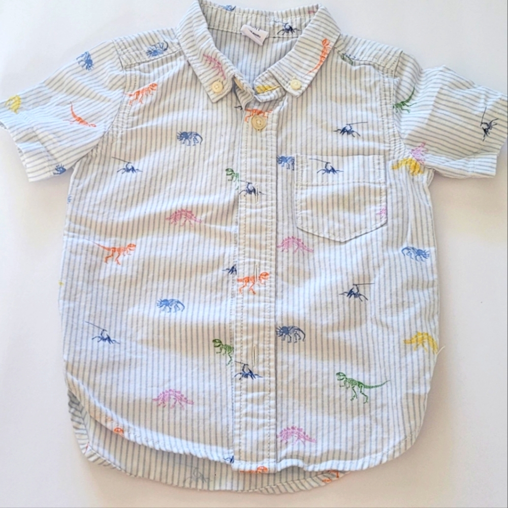 Gap Toddler Boy Dino Button Up